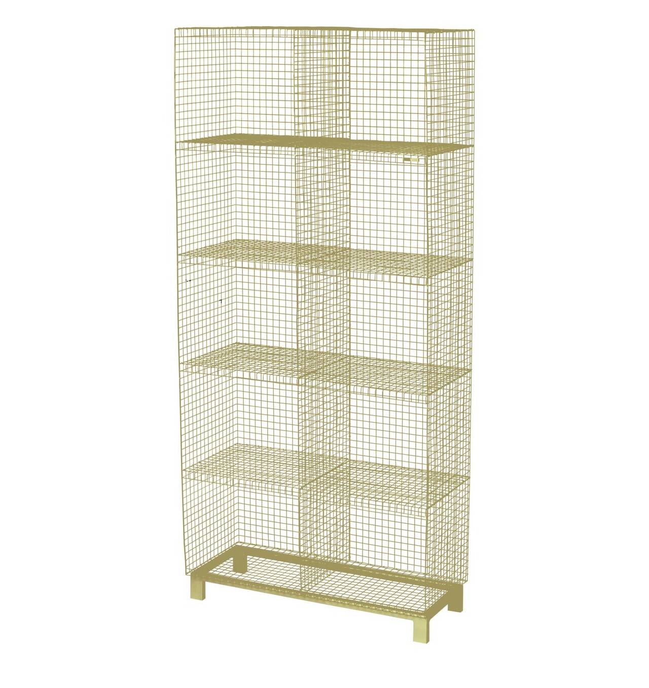 Kalager Grid Cabinet med Ben - Grøn Beige