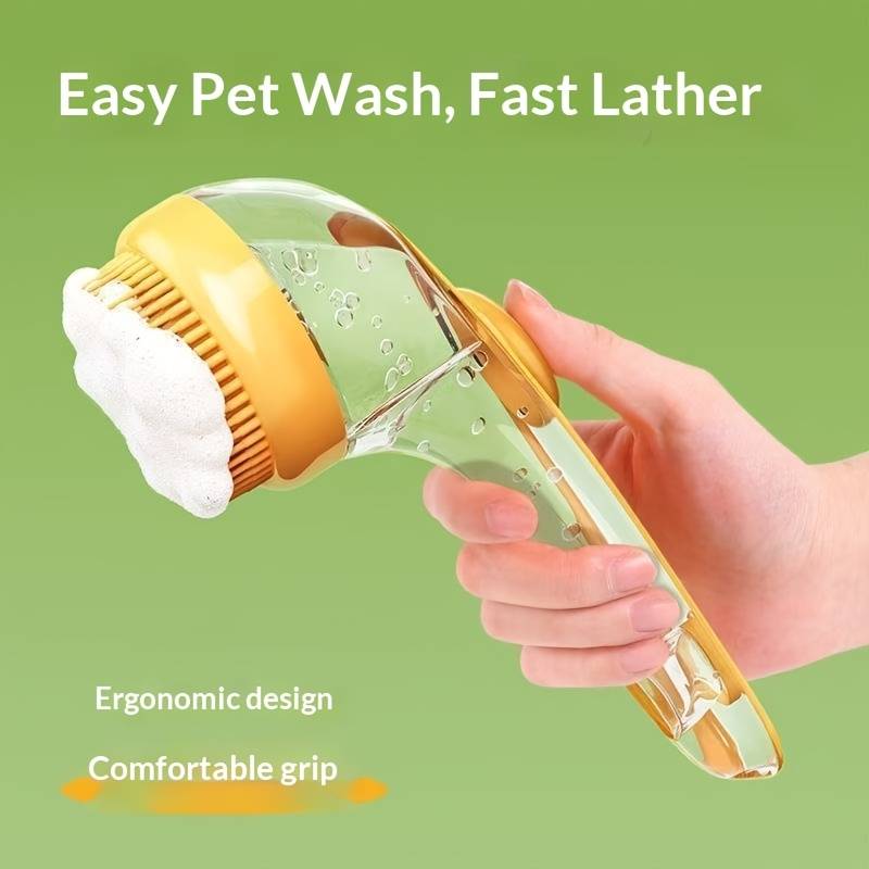 Pet Bath Brush For Easy Foaming, Suitable For Cats And Dogs