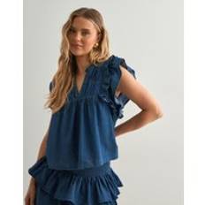 Neo Noir - Blå - Jayla Denim Top - EU 38