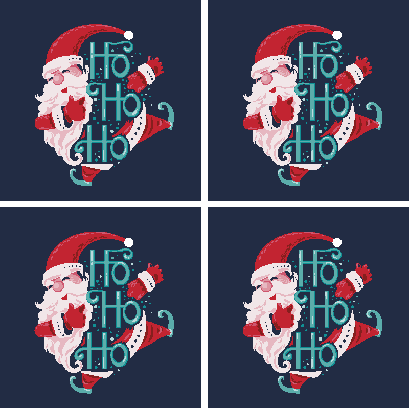 Jultomten drink glasunderlägg