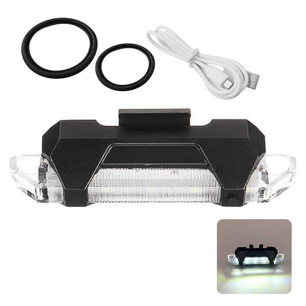 (OPP Package, White) LED Bike Rear Tail Light Easy Installation Cycling Lamp for Road Mountain Bike