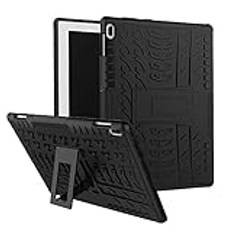 Tablet PC-fodral Tablet Cover Compatible with Lenovo Tab 4 10 tum/TAB-X304F Däcktextur Stötskydd TPU + PC Skyddsväska med vikningshandtag Skydd(Siyah)