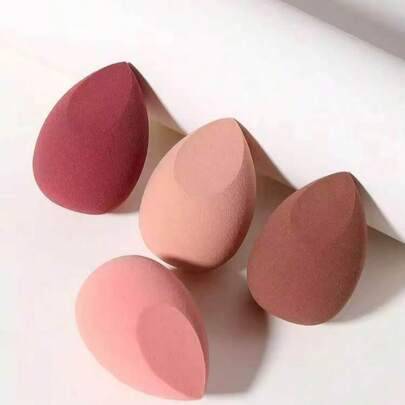 4/1 st mjuk elastisk sminksvamp i slumpmässig färg, multifunktionellt sminkverktyg för concealer, lotion, foundation och löspuder, för daglig sminknin - Multifärgad