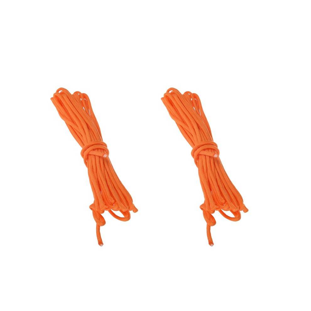 2X Paracord 550 Parachute Rope 7 Core Strand for Climbing Camping Buckle Rope Orange 25FT