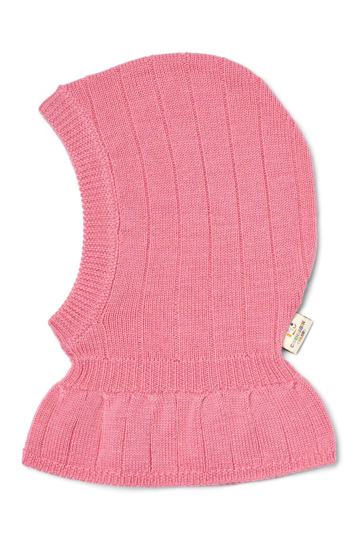 Strikket Elefanthue i Merinould - BLOSSOM PINK - BLOSSOM PINK / 52-54/3Y-9Y