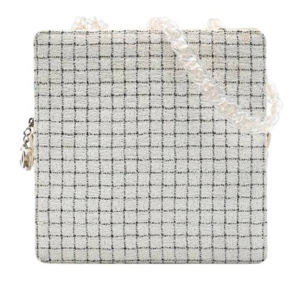 Chanel Vintage Pre-owned Vintage Skuldertaske - Vintage - Dame - Hvid - ONE SIZE - Uld