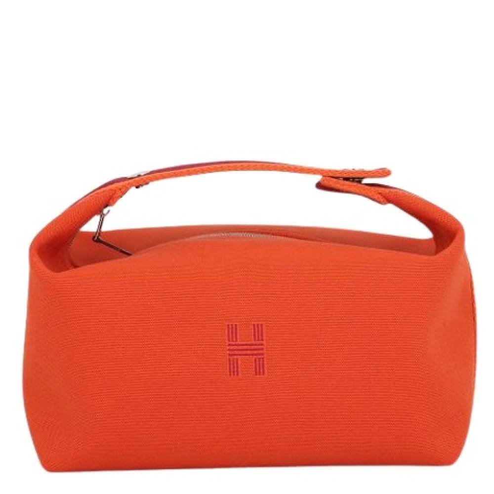 Hermès Vintage Pre-owned canvas håndtasker - Vintage - Dame - Orange - ONE SIZE -