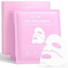 Real Deep Collagen Face Mask, Hydrating Overnight Facial Hydrogel Mask med lågmolekylärt kollagen för elasticitet, uppstramande, lyftande och porminimerande, Koreansk skönhetsfavorit, 37g x 4ea