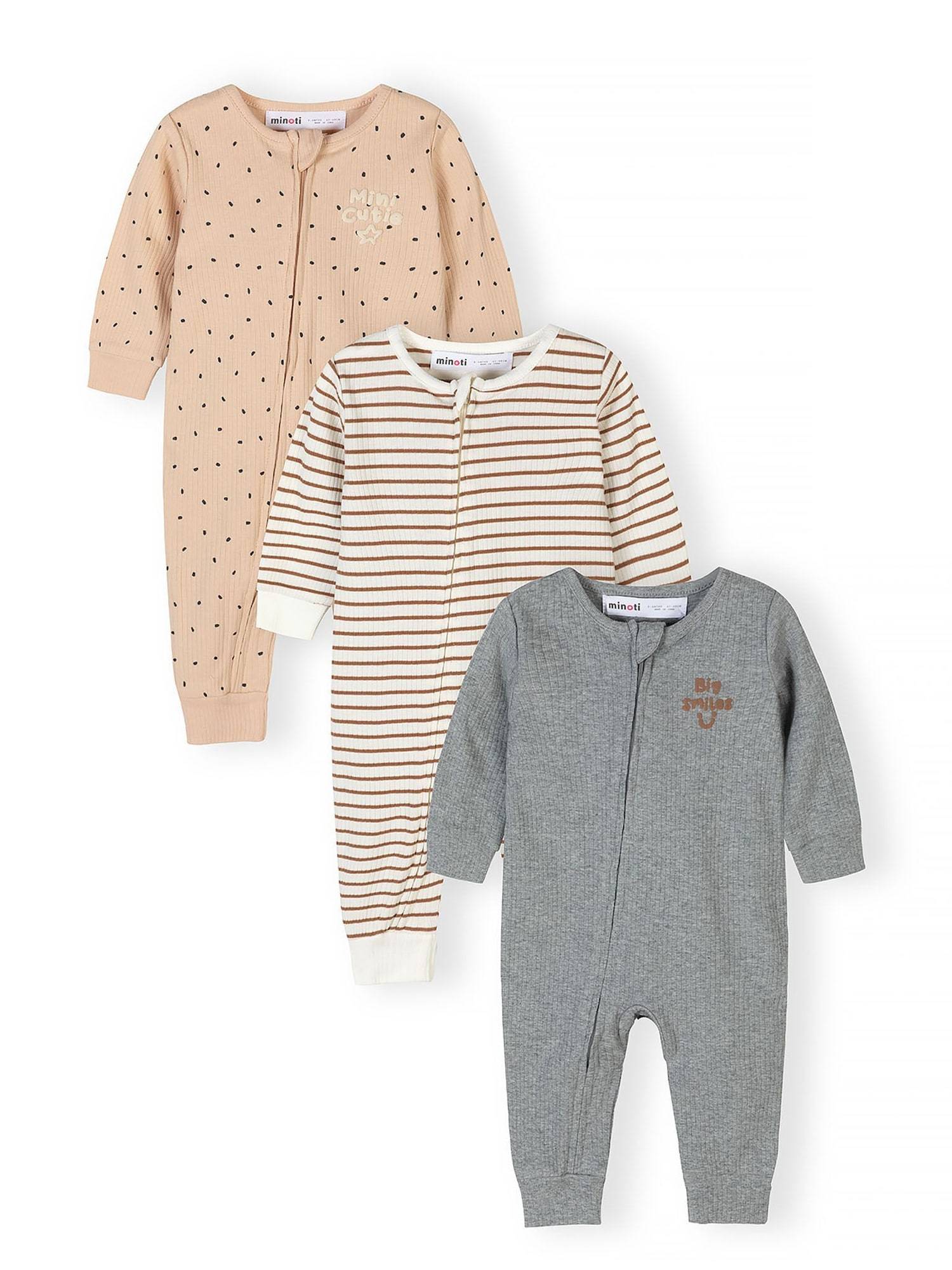 MINOTI Sparkedragt/Body  beige / grå