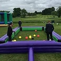 Uppblåsbart Land Biljardbord Roligt uppblåsbart kick biljardbord, Fotboll Snooker Uppblåsbara Sportspel Biljard Lekplats, Interaktiva spel för vuxna och barn med bollar och blåsare 6x4m