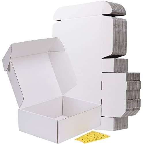 RLAVBL 20 stycken dubbelsidiga vita fraktkartonger, mått: 30,5 x 22,9 x 10,2 cm, lätt att montera, perfekt för små företag