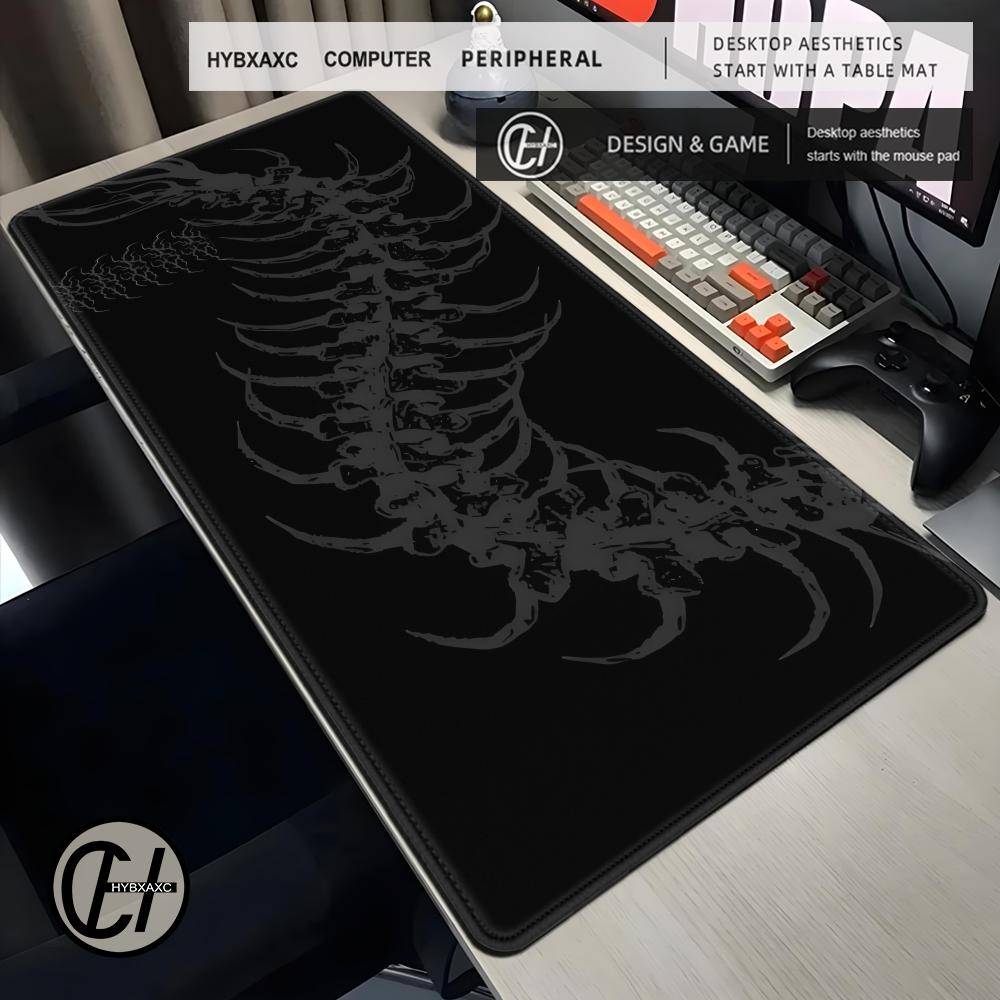 Cool centipede Snake Gaming Mousepad Desk Rug Gamer Mousepad Large Desk Pads Keyboard Mats Black And White Design Mouse Pad