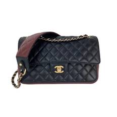 Chanel Vintage, Pre-owned, Dame, Sort, ONE SIZE, Uld, Pre-owned Laeder hndtasker