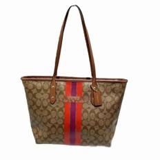 Coach Pre-owned, Pre-owned, Dame, Brun, ONE SIZE, Tyl, Pre-owned Canvas totes