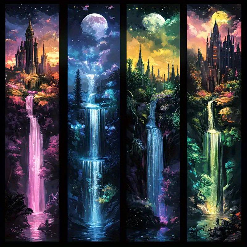 TEMU Diamond Painting Kit, Landscape Theme, Mosaic Rhinestone Embroidery Cross Embroidery Adult Digital Painting Diamond Painting, Suitable For Wall Decoration