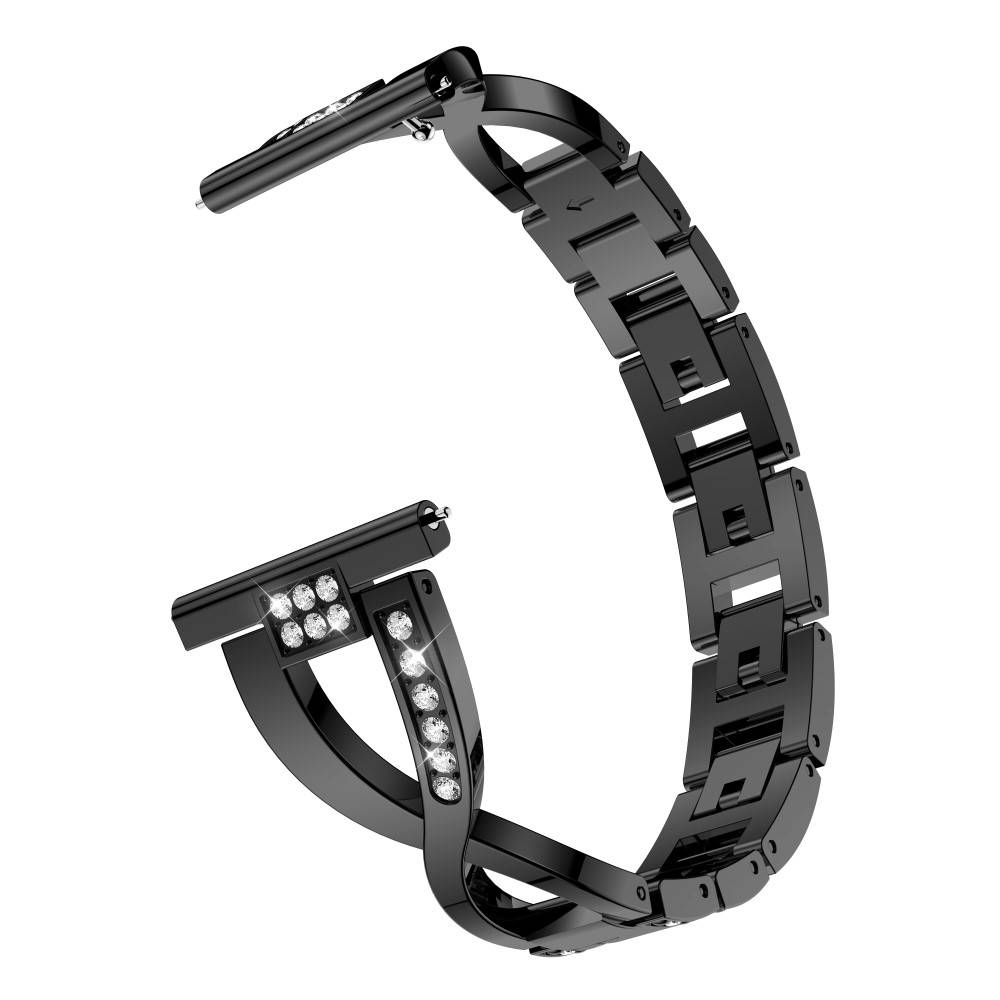 Garmin Forerunner 570 42mm Smalt länkarmband med glittrande stenar, Svart
