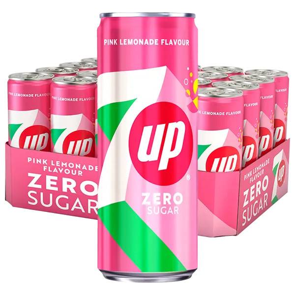 7UP Pink Lemonade Zero 33cl x 20st