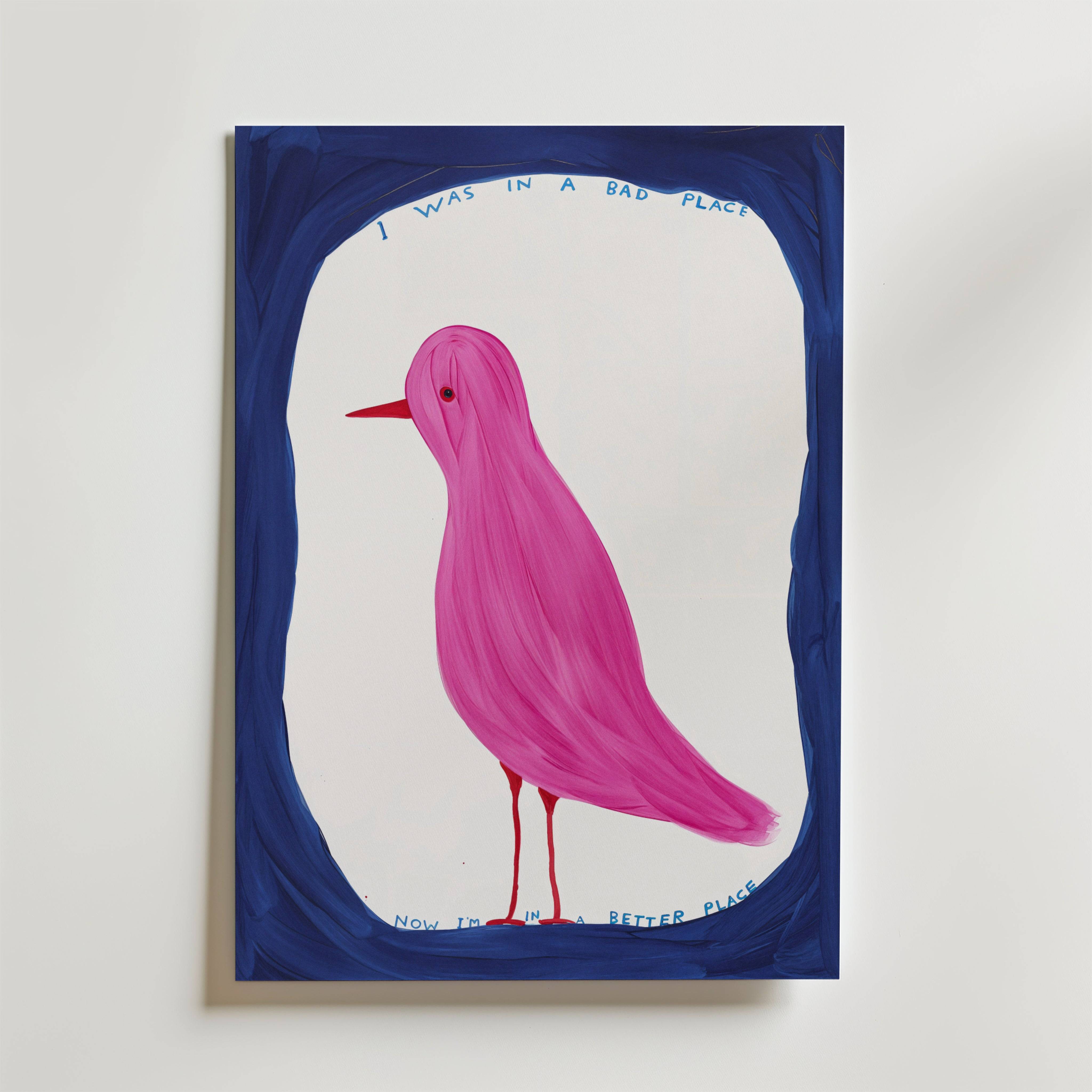 Pink Bird Poster - Fine Art Poster 13x18 cm