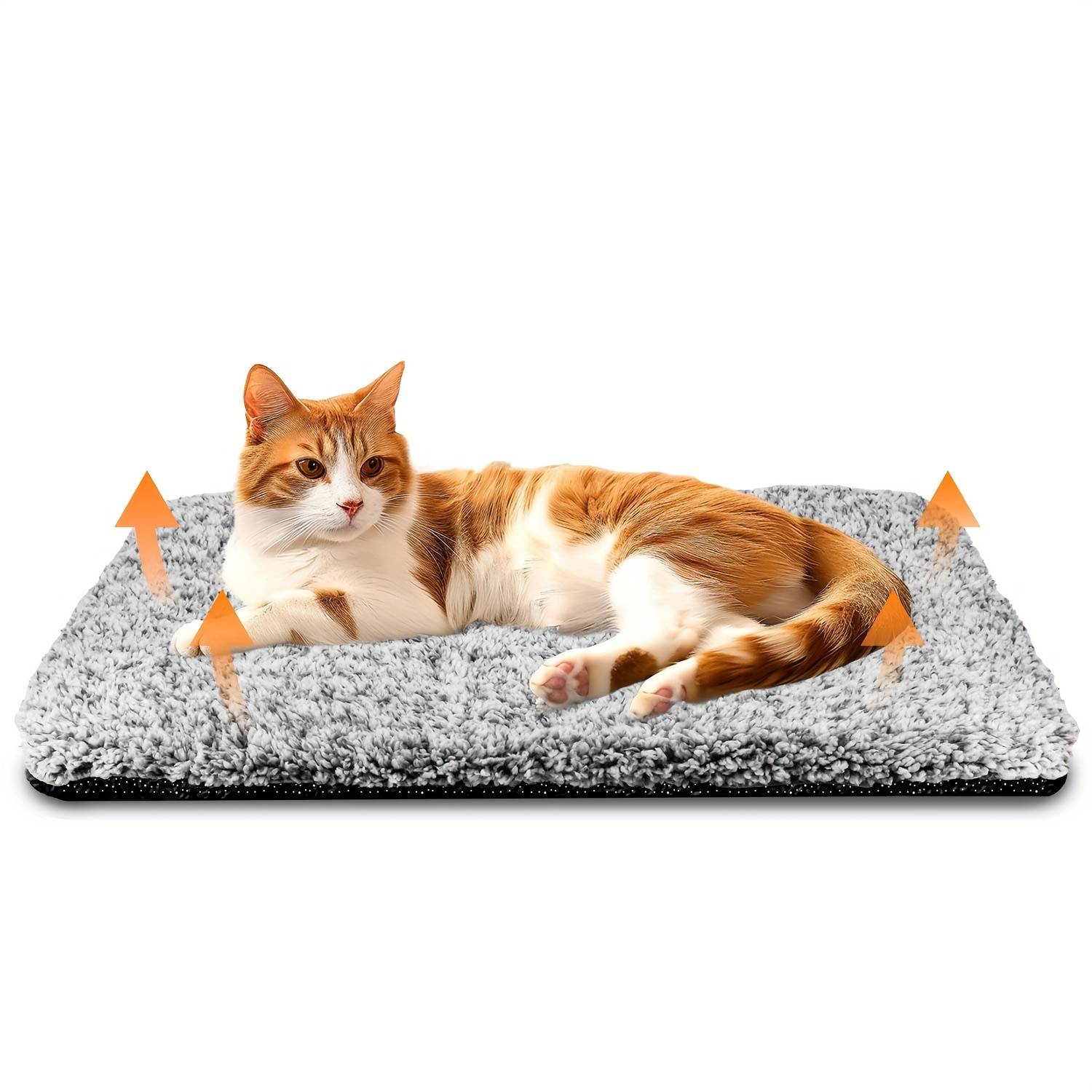 TEMU Spring Gift Washable Warm Cat Bed, Ultra Soft Crate Mat, Heated Pet Pad For Cats And Dogs