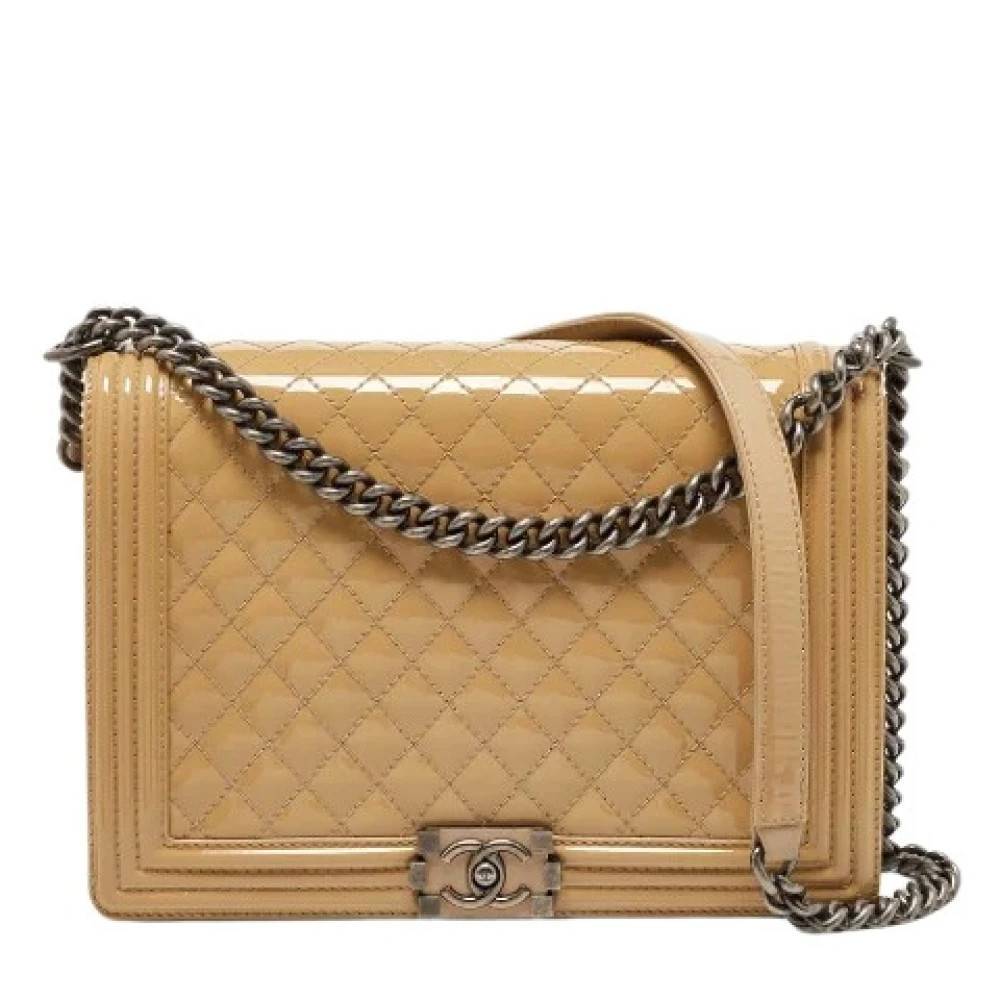 Chanel Vintage Pre-owned Fabric Skuldertaske - Vintage - Dame - Beige - ONE SIZE - Uld