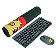 Tangentbord Mus Combo Set Trådlöst Tangentbord Mus Combo Mekanisk Känns Tyst Avtagbara Keycaps Office Gaming Home (Grön)