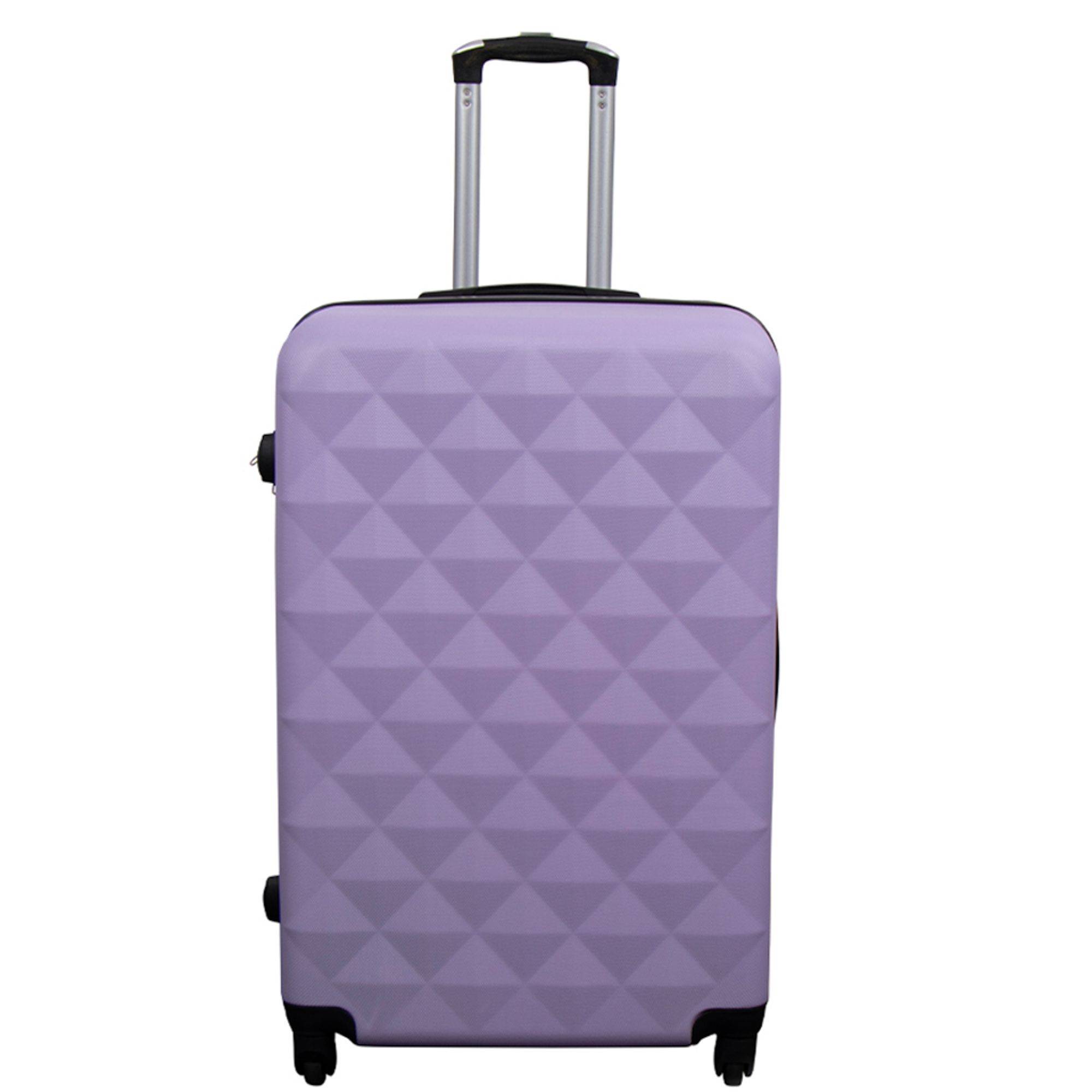 Stor kuffert - Diamant lilla - Hardcase kuffert - Billig smart rejsekuffert