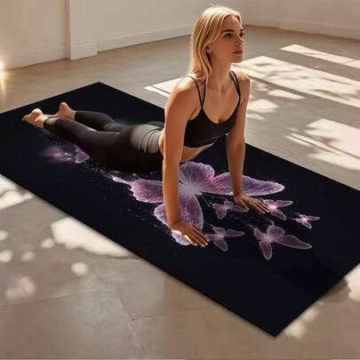 1 st. 71*22 tums yogamatta, olika mönsteralternativ, halkfri, extra bred och tjock, lämplig för yogaträning hemma och för nybörjare - Multifärgad (180*57 cm)