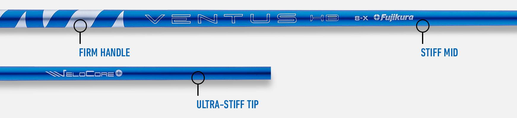 Fujikura Ventus HB Blue VeloCore+ - Hybrid Shaft Stiff 9