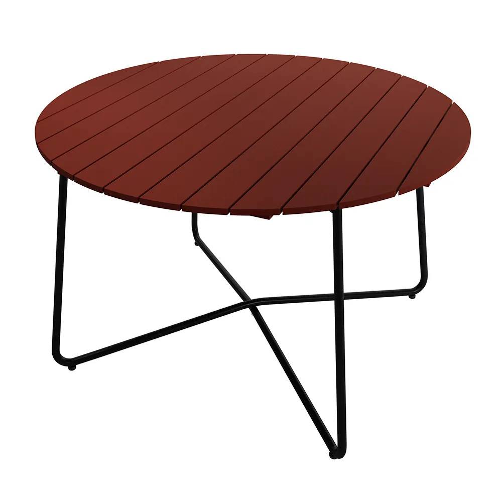 Grythyttan Stålmöbler, 9A bord 120 cm Mørkerød / sort