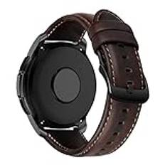 MroTech Compatible with Galaxy Watch Active2 40mm/44mm Strap 20mm Leather Watch Strap Replacement for Galaxy Watch 42mm/Active/Active 2, Quickfit Replacement Wristband 20mm,Coffee