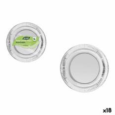 Algon Silver 23 cm Tallrikset - 10 Delar
