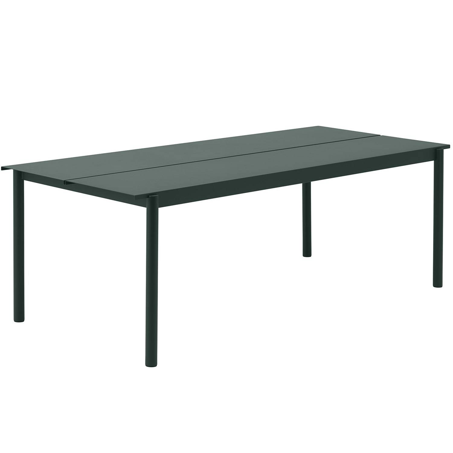 Muuto Linear Bord 90x220 Cm Mørkegrønt - Haveborde Stål Dark Green - LSTTAB220A02.