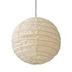 Japansk Wabi Sabi-stil Farmhouse Rispapper Pendelljus Nordic Simple Creative Rund Pendellampa Hängande E27 Hårdvara Ljuskronor för Sovrum Matsal Tehus (75cm)