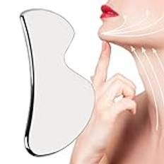 Rostfritt stål Gua Sha Tool, Gua Sha Face Sculpting Tool Scraping Board | Face Sculpting Gua Sha Portabelt skrapa massageverktyg, massageskrapa för kroppsögon, halsmassager