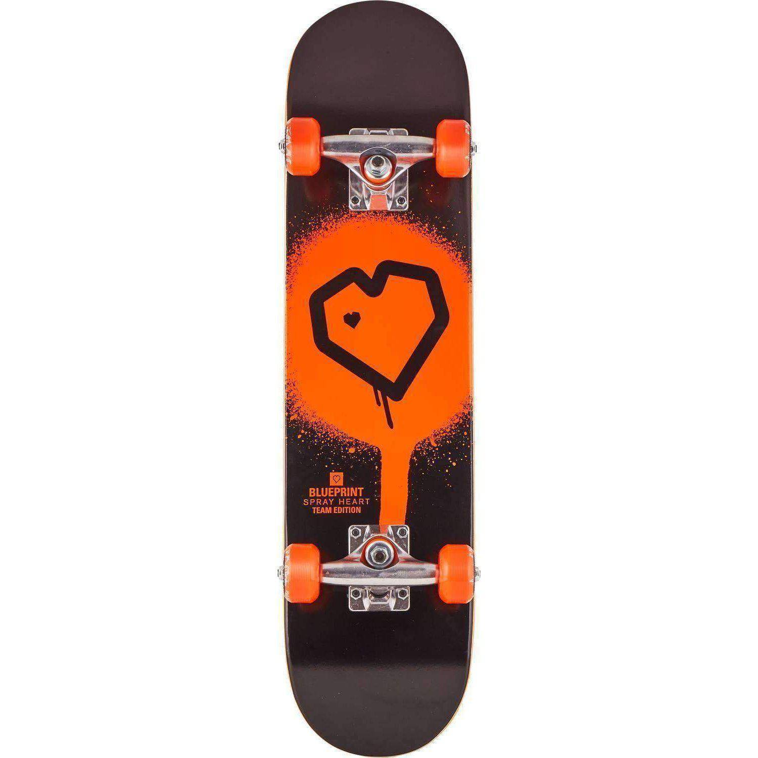 Blueprint Spray Heart Komplett Skateboard - Svart (6.75")