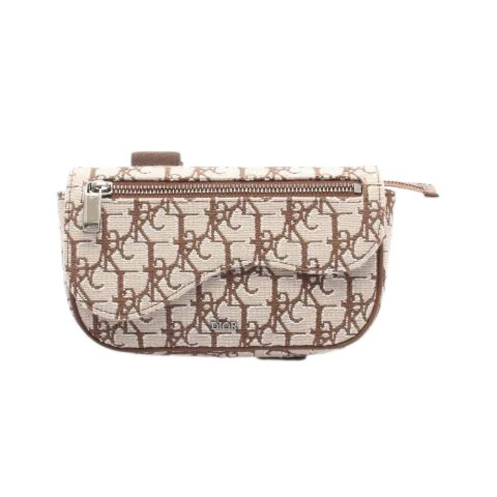 Dior Vintage Pre-owned Travis Scott Cactus Jack Saddle Canvas Taske - Vintage - Dame - Beige - ONE SIZE -