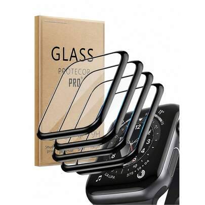 4-pack flexibel skärmskyddsfilm för Apple Watch Series 11/SE 3/Ultra 3/38/41/40/44 - mjuk TPU-film med skrapa och rengöringsverktygssats, bubbelfri ap - 4 st (Multi-size)