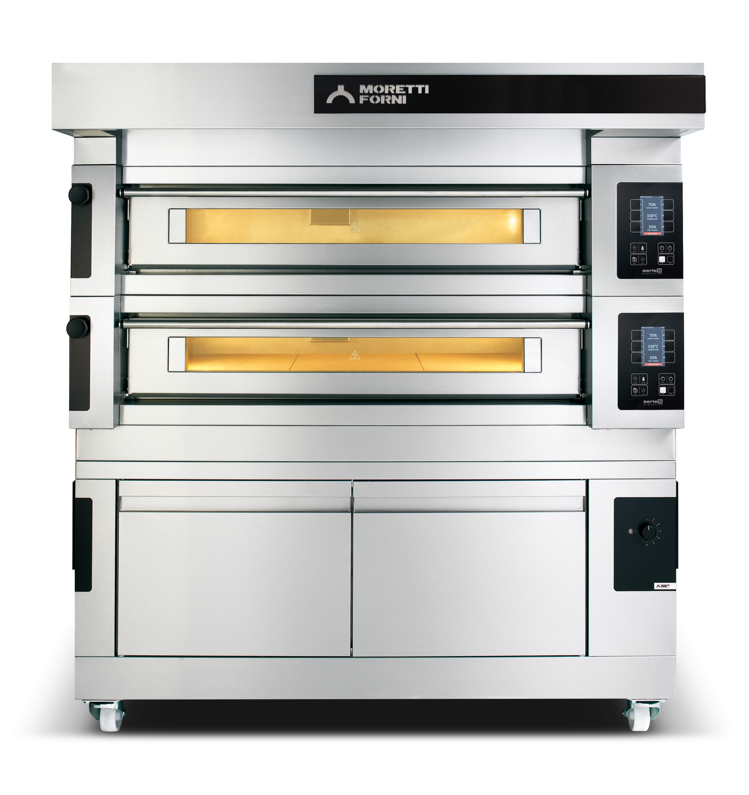 Moretti Forni - S120E, Pizzaovn MOD 2/L inkl. Varmeskab
