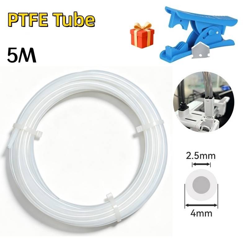 For Bambu Lab Ptfe Tube 2.5mm 4mm P1S P1P AMS A1 Mini 3D Printer Teflonto Pipe X1C Bambulab Ptfe Connector White AMS LITE