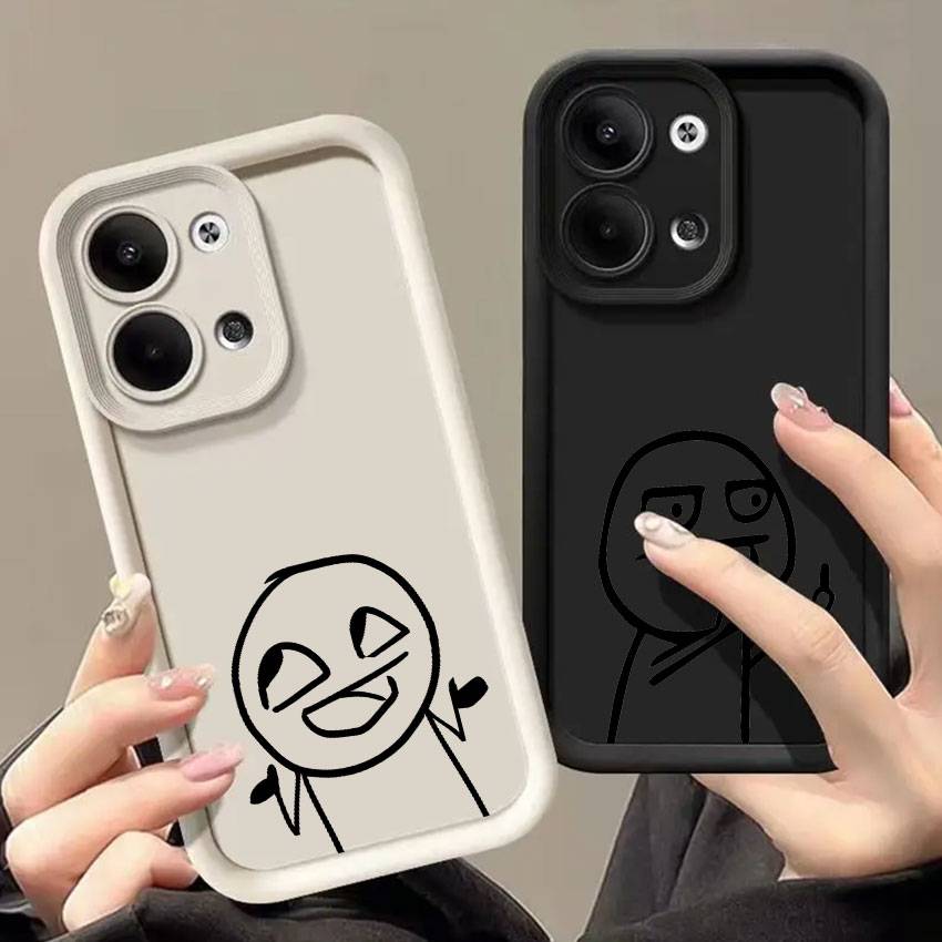 Funny Man Middle Finger Phone Cases For Oppo Reno 14 13 12 11 F 10 5G 6 7 8 Pro Plus Cover 8T 7Z 8Z 14Pro Soft Shockproof Funda
