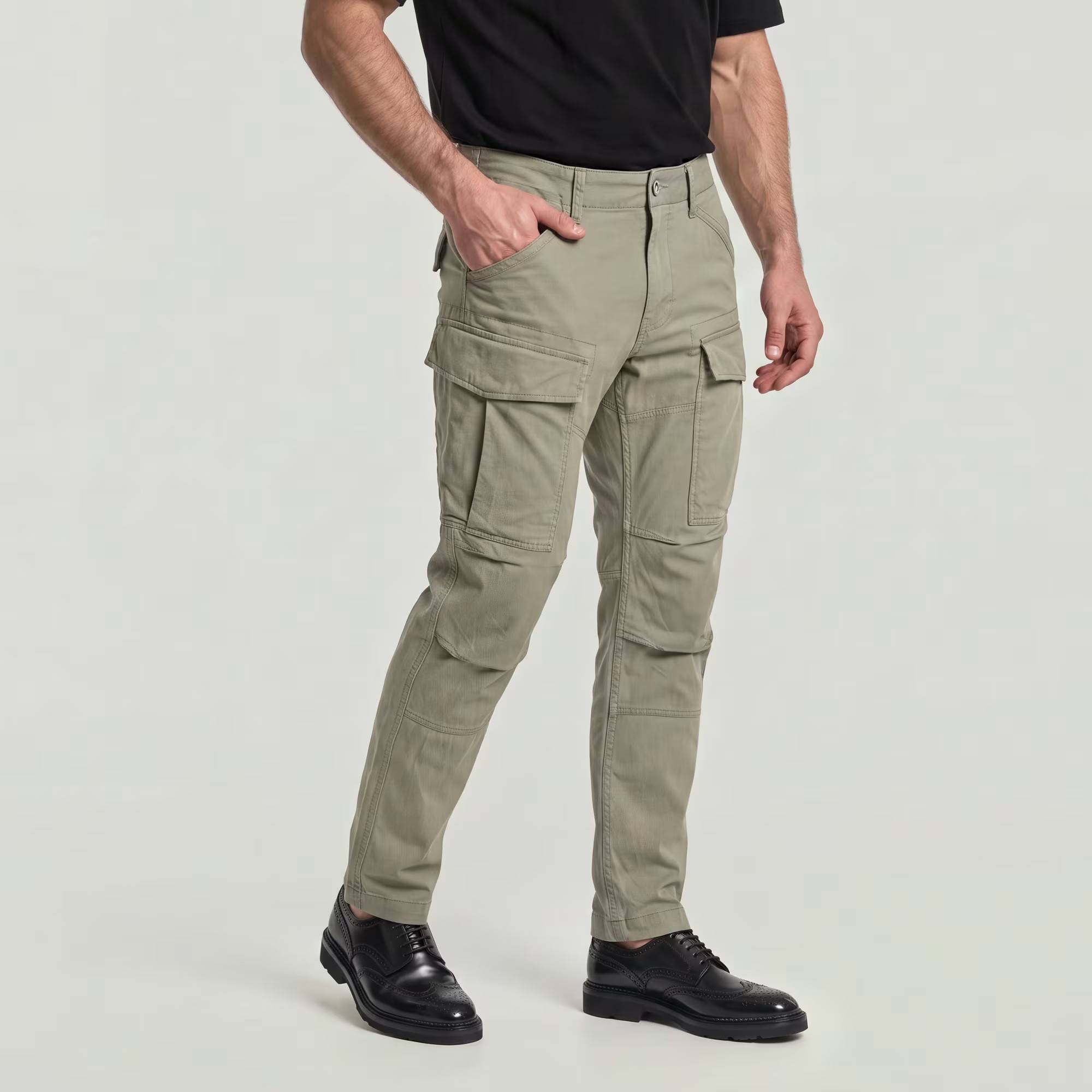 Cargo Pants 3D Regular Tapered - Beige - Men