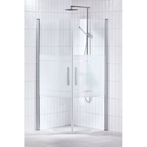 Alterna Lusso HT1 Svängd duschhörna 90x90 (halvfrostat glas)