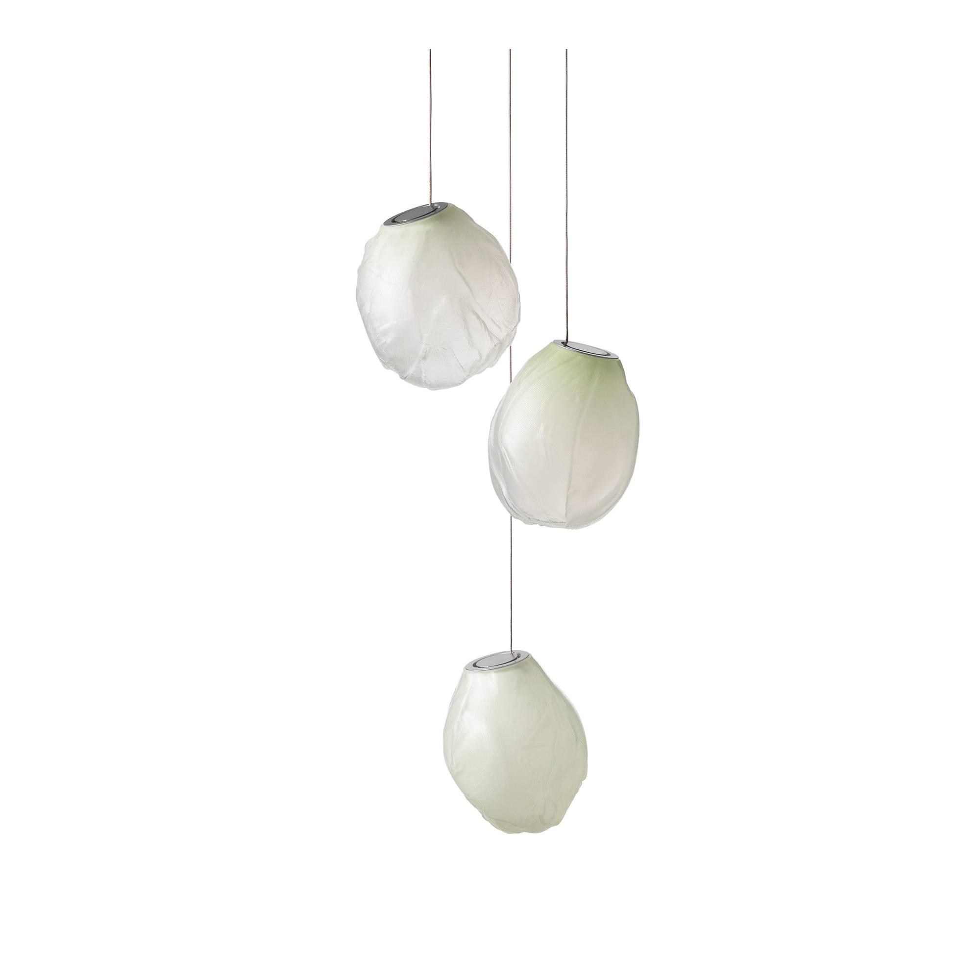 Bocci - 73.3V Pendant Opaque Green 1, White Canopy, Dimmable Xenon - Klyngependler - Omer Arbel - Grøn