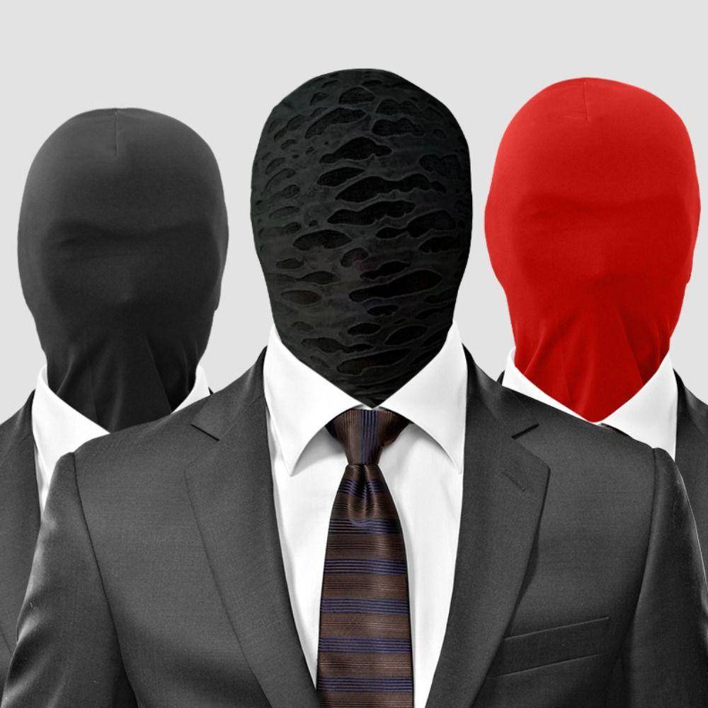 2 st Huva Cosplay Halloween Kostymer Spandex Helmask Vuxen Spökfestival Rekvisita Fest Karneval Utklädningsaccessoarer Dekoration black