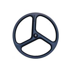 Darkside Tri-Spoke Carbon Forhjul - Sort