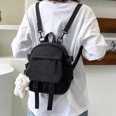 Fashion Kawaii Mini Backpack Women Shoulder Bag For Teen Girls Multi-Function Small Backpack Ladies Travel School Backpacks - Black - one-size