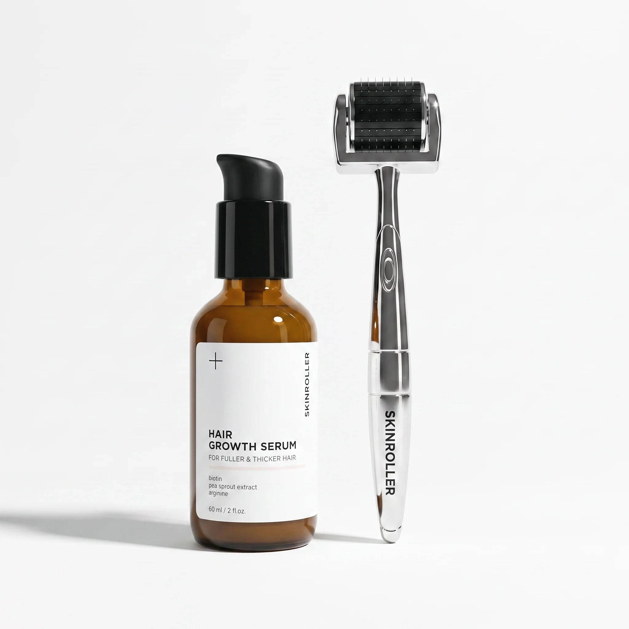 2-stegs Hair Growth Kit - Behandling mot håravfall med Skinroller PRO och Hair Growth Serum