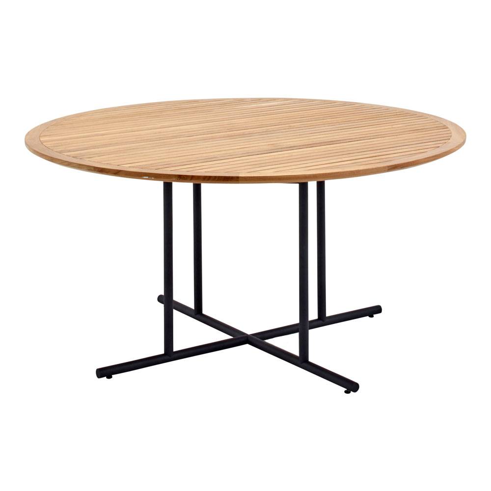Gloster - Whirl Teak Table 150 cm Meteor/Teak - Matbord utomhus - Henrik Pedersen - Metall/Trä