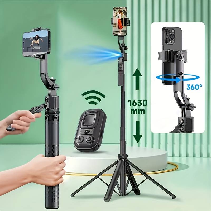 360 Mobile Gimbal Ai Automatic Rotation Tracking Shooting With Remote Control Selfie Tripod