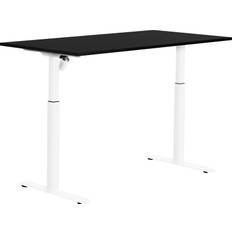Sun-Flex I hæve-sænkebord, 160x80, Hvid/sort